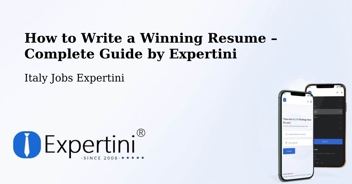 Resume Writing Guide for Job Seekers – Salerno - Salerno, Italy Jobs Expertini